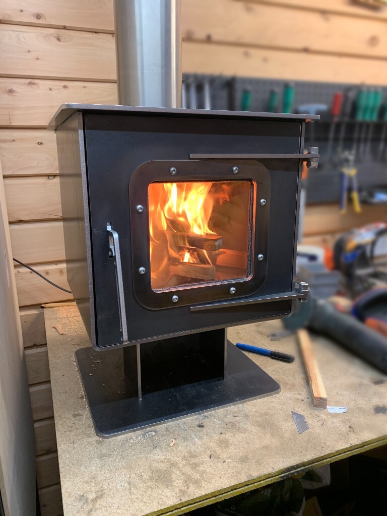 Mukluk Small wood stove on the bench